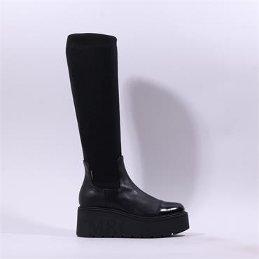 Marco Moreo Vale Stretch Knee High - Black Stretch